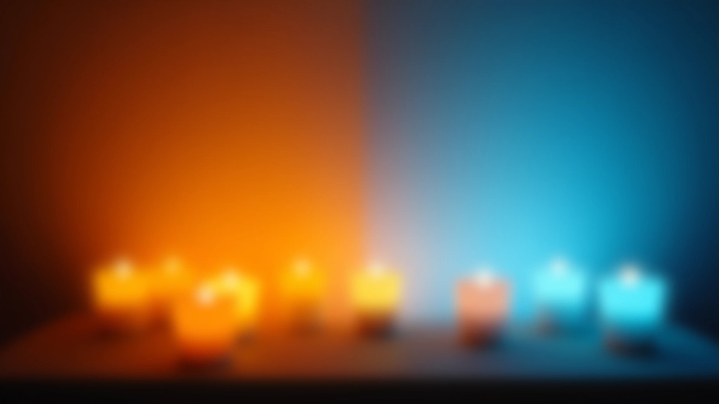 Color temperature scale showing warm white 2700K to 3000K compared to cool daylight 5000K and 6500K